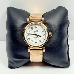 New- Coach Madison 14502395 White Dial Rose Tone Stainless Steel Women’s Watch
